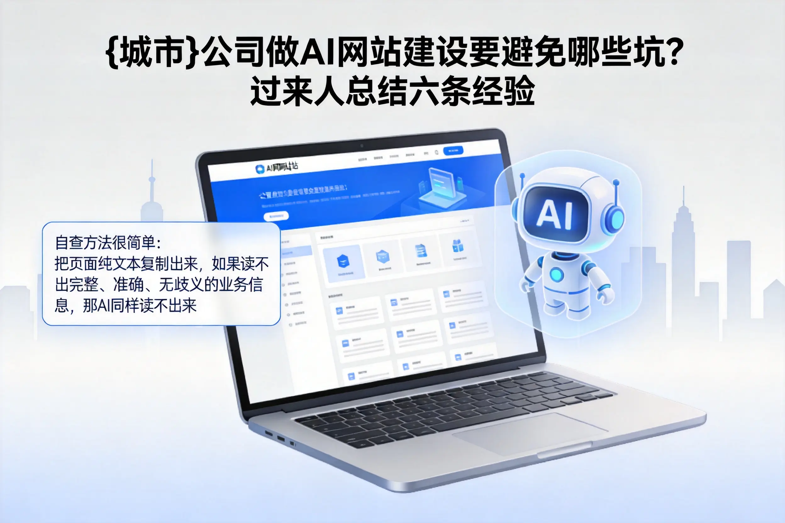 四川公司做AI网站建设要避免哪些坑?过来人总结六条经验