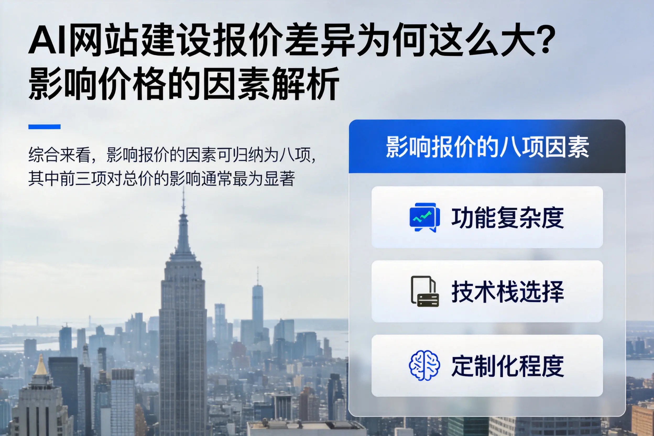 四川AI网站建设报价差异为何这么大?影响价格的因素解析