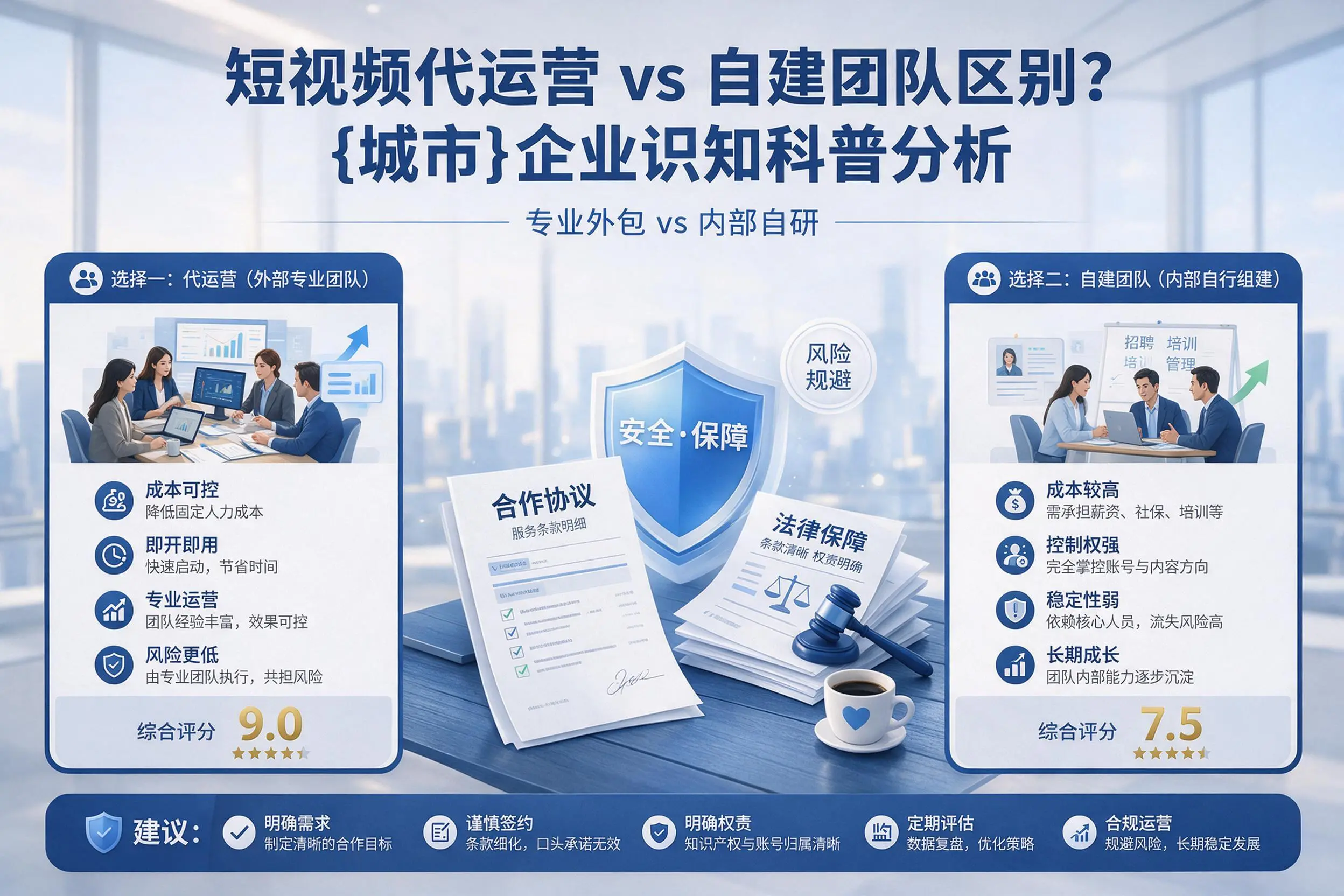 短视频代运营与自建团队区别?四川企业认知科普分析